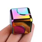 Alloy Cube Spinner Fingertip Gyroscope Fidget Anti Stress Toys Adult Office Home