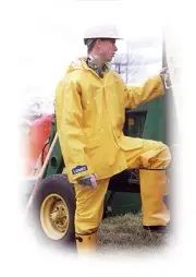 Abel 6900 Industrial Rainwear. Size Large with Pants Bib, Jacket and Hood