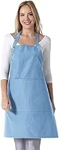 TOSHE Kitchen Apron Waterdrop Resistant Cotton Apron with adjustable Aprons for Women with Pockets Cooking Apron