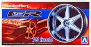 Racing Hart Type CR 19" Wheel & Tire Set 1/24 Model Toy Car Parts Hobby Aoshima