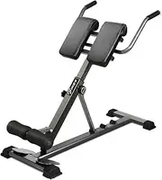 Roman Chair - Ab Back Hyperextension Bench Foldable with Handle, Adjustable 30°-40°-50° & 7 Levels Height, 180KG Weight Capacity, Strength Training Equipment for Home Gym