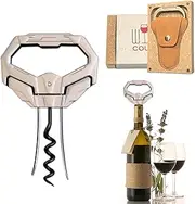 KERHAND 3 in 1 Ah-So Wine Opener & Wine Cork Openers,Ah So Wine Opener for Connoisseurs to Remove The Older and Fragile Wine Corks,Old Wine Corkscrew Wine Bottle Openers (Diamond)