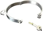 BDSM Stainless Steel SM Bondage Collar Neck Restraint O-Ring Metal Lockable Collar Sex Collars for Men Women Couples Sex Toys(Frauen)