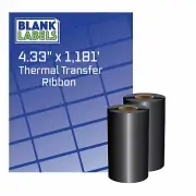 4.33 x 1181 Thermal Transfer Ribbon 110x360 Wax 12 roll compatible Sato Datamax