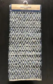 Bardwil Linen Modern Comfort Blue Bondi Recycled Denim Table Runner 14" x 70"