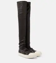 [Rick Owens] Rick Owens Stocking knee-high leather sneakers AU 7 grey