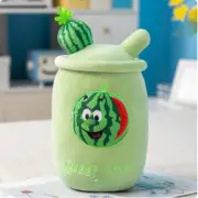 Cute Boba Milk Tea Plushie Toy Soft Stuffed Latte Americano 50cm Watermelon