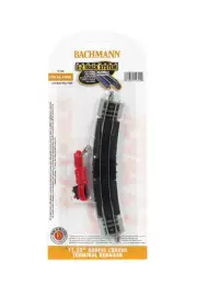 Bachmann 44802 N Nickel Silver 11.25" Radius E-Z Track Terminal Rerailer w/Wire