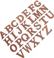 SEWACC 26Pcs Wooden Letter Cutouts for DIY Crafts Smooth Surface Alphabet Slices for Home Decoration Creative Activity for Wall Window and Table Decor