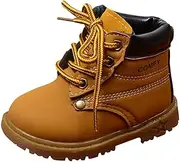 [Happy Cherry] Baby Autumn Martin Boots Fashion Suede Leather Lace-Up Boots Soft Flat Ankle