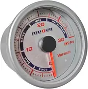 Megan Racing MR-MG-VM Silver Face Version 2 Vacuum Gauge