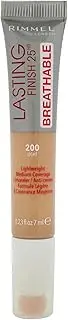 Rimmel London Lasting Finish Breathable Concealer, 200 Light