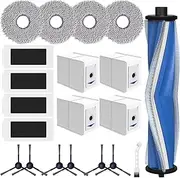 Accessory Set for Ecovacs Deebot T30 Omni / T30 Pro Omni Robot Vacuum Cleaner, 1 Main Brush, 4 HEPA Filters, 4 Wipes, 4 Dust Bags, 6 Side Brushes, 1 Cleaning Brush, 20 Pieces