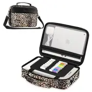 Large Bible Cover w/Shoulder Strap, Carrying Book Case Church Bag Leopard