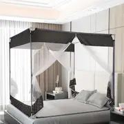 Dreamz Mosquito Bed Nets Foldable Canopy Square Fly Repel Insect Camping Protect Grey-King(180x200x170cm)