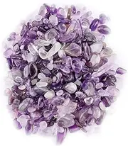 Alvinlite Crystal Stone Chips Quartz Crystal Pieces Fallen Stone Chips Irregular Shape Stones for Home Decoration (Purple)
