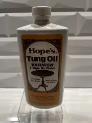 Vintage Hope's Tung Oil Varnish Rub on Finish Satin & Gloss 95% FULL
