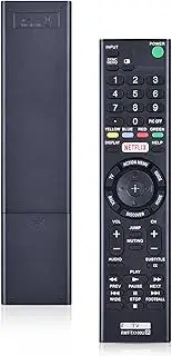 RMT-TX100U Universal Remote Control for All Sony TV Remote Replacement for All Sony Bravia TV LCD LED HDTV Smart TVs, with Netflix Shortcut Button
