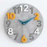 Wall Clock Silent Living Room Bedroom Stone Grain Quartz Wall Clocks Roundness