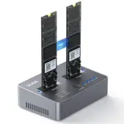 NVME to NVME, SATA to SATA SSD Cloner, DUP230 Dual-Bay Offline Clone M.2 Dupl...