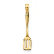 14K Yellow Gold 3-D Polished Spatula Charm