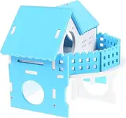 Levemolo Hamster Nest Animals Little Critters Bunny Castle Hammocks Guinea Pig Sleeping House Human Hamster Hideout Tree Hamster Guinea Pig Castle Dog Grooming Kit Outdoor PVC Blue