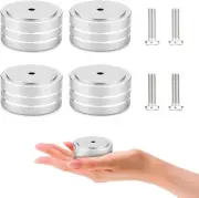 4X Silver Hifi Speaker Isolation Feet Pad, Aluminum 40X20Mm Audio Stand Feet Amp
