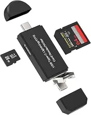 SD Card Reader TF Flash for Lightning Type C Micro USB Jack(4 in 1) Camera Memory Viewer Adaptador for Apple iPhone 13 14 Pro Max 7 Ipad LG Compatible for Samsung Photo Compact Accessories YC4+1-DKQ