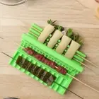 Green BBQ Meat Skewer Machine Skewer Tools Meat Skewer Box Barbecue