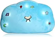 TREETDOBV Quran Pillow Cute Aesthetic Soft Waist Rest Cushion Comfortable Soft Cute Style Blue Cloud Shape LED Light Function Polyester Kids Pillow for Decorations Family Learn Quran