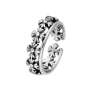 Sterling Silver Flowers Toe Ring Summer Feet Beach Holiday
