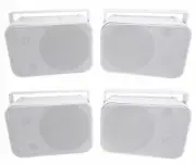 (4) Rockville HP65S-8 6.5" Outdoor/Indoor Home Theater Speakers+Swivel Brackets