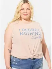 Torrid Regret Nothing Tequila Classic Cotton Heritage Slub Crew Tank Plus 3X NWT