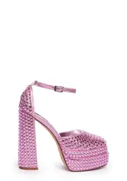 [AZALEA WANG] Eleanora Sparkle Heels - Pink