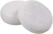 2 Pcs White Marble Cold Stone Hot Massage Stones Rock Spa Massagers Stones for Women&Men 3.14 * 3.14in