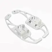 Car Steering Wheel Shift Paddles for Golf 5 MK5 V R32 for Golf 6 GTI MK6 R20 R Car DSG Shifter Styling Accessories Extension Shifters 2pcs HTEOPOEKFR(Silver)