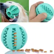 Pet Dog Puppy Cat Rubber Ball Chew Treat Cleaning Training Dental Teething Toy