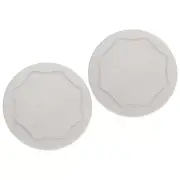 2 Pack Sunflower Diatomite Drink Coasters 8Inch, Light Gray