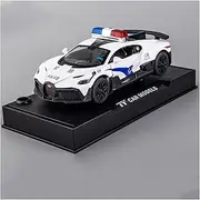Scale Finished Model Car 1:32 for Bugatti DIVO Simulation Diecast Sports Car Model Metal Sound Light Pull Back Toy Vehicles Gift Miniature Replica Car (Size : White)