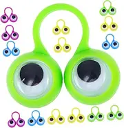 Kisangel Educational Boys and Girls Toy 48pcs Big Eyes Ring Toys Eyeball Rings Finger Puppets Interactive Plaything for Toddlers
