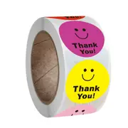 Smiley Face Sticker 500 Pcs/roll for Kids Reward Sticker Yellow Dots Labels Happy Smile Face Expression Sticker Kids Toys