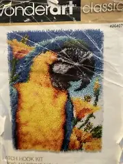 bright Color Maca Bird Latch Hook Wall Art