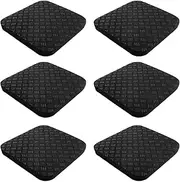 6Pcs Silicone Treadmill Mats Exercise Equipment Mats Noise Reduction Anti Vibration Pads, for Hardwood Carpet Floor Protection