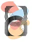88101 Abstract Minimalist Shape Design Geometric Decor Wall Print Poster