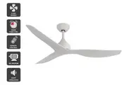Kogan 132cm DC Motor Ceiling Fan with Remote (White)