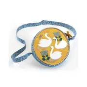 Djeco 18cm Swan Round Handbag Cotton/Poly Kids/Children Travel Pouch 4y+