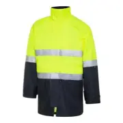 WS Workwear 4-in-1 - 2T Hoop Taped Recycled Poly Oxford Jacket Yellow/Navy XS
