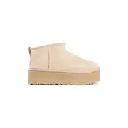 [UGG] Classic ultra mini platform boots Beige
