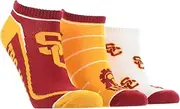 TCK USC Trojans No Show Socks Full Field 3 Pack