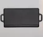 Cast Iron Double Sided Griddle Stove Top Campfire Cooking Reversible Grill Pan